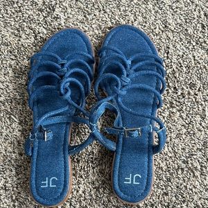 Just fab strappy blue sandals